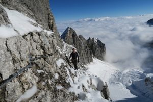 Wintereinbruch im Sommer an der Zugspitze