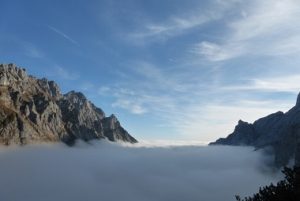 Inversionslage im Herbst an der Zugspitze